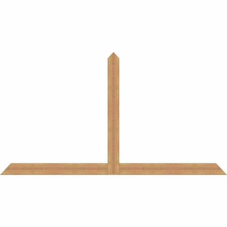 Ekena Millwork Portland Timber Gable Bracket, Western Red Cedar, 108"W x 58"H x 1 1/2"D x 5 1/2"F, 13/12 Pitch GBW108X58X0206POR00SWR